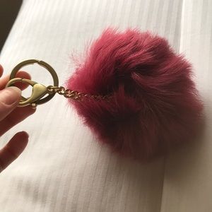 UGG puff ball keychain